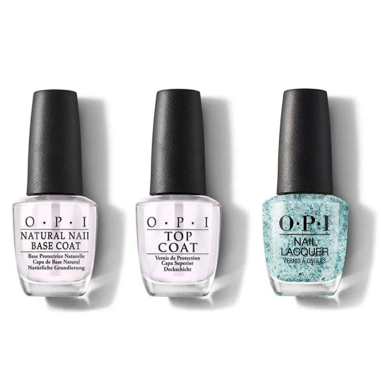 nail polish caramel swirl-OPI - Nail Lacquer Combo - Base, Top & Ecstatic Prismatic 0.5 oz - #NLC78