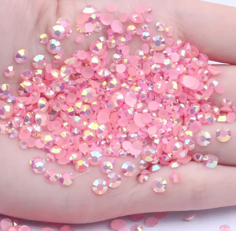 Nail rhinestone small business-Pink - AB Jelly Rhinestones