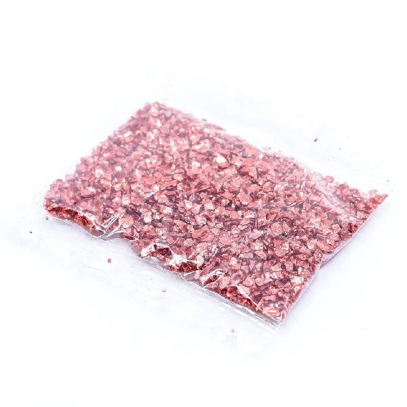 Nail rhinestone small business-Red Crushed Glass Embellishments (25 grams)