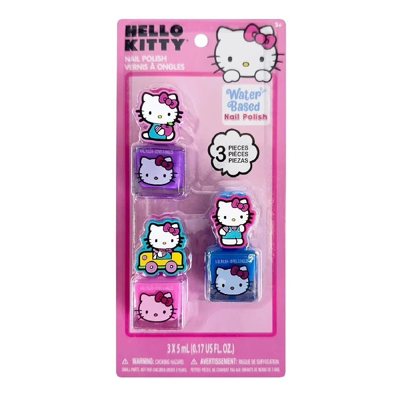 nail polish lavender shade-Hello Kitty Nail Polish 3pcs Kit