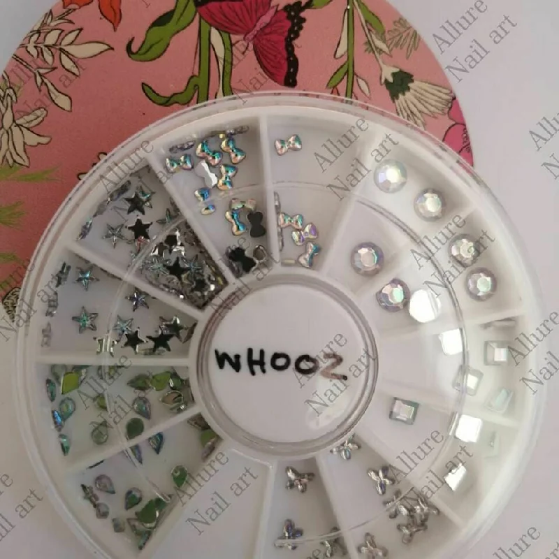 Nail rhinestone event decor-Rhinestone Nail Wheel Tray