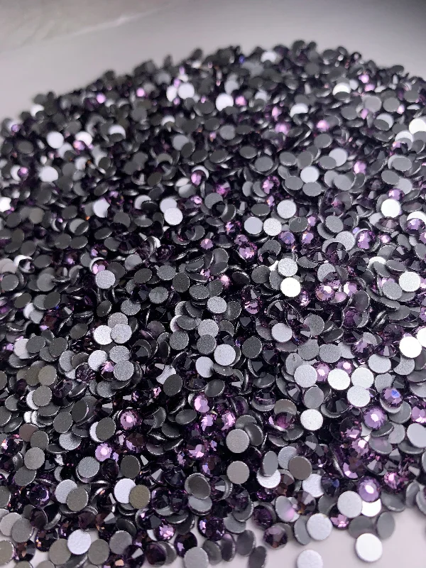 Nail rhinestone oval styles-Luxury crystals violet