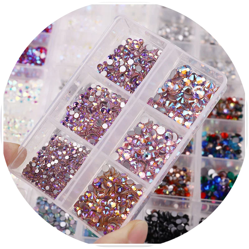 Nail art decoration urban-RTS Hot Sale Luxury  Nail Decoration Jewellery Charms Crystal AB diamonds Kits Nail glitter 3D Nail Rhinestone sets