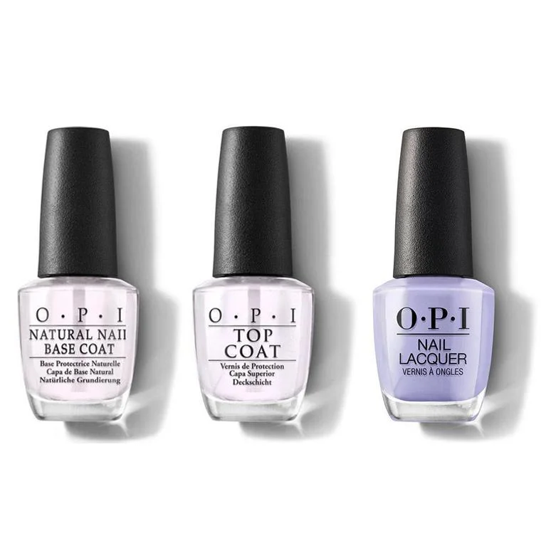 nail polish moisturizing-OPI - Nail Lacquer Combo - Base, Top & You're Such a BudaPest 0.5 oz - #NLE74