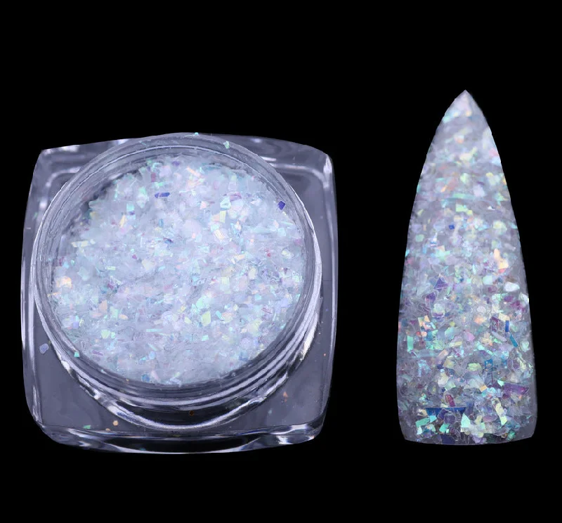 Nail art decoration popular-Holographic AB Nail Glitter Shell Flakes Mermaid Mirror Irregular Paillette Foil 1820