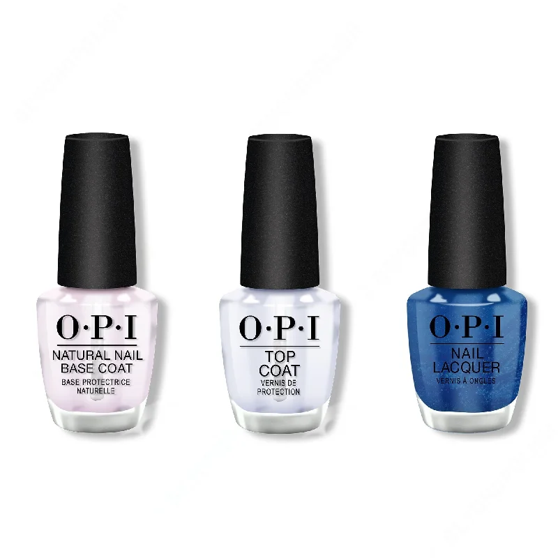 nail polish aqua marine-OPI - Nail Lacquer Combo - Base, Top & Do You Sea What I Sea? 0.5 oz - #NLF84