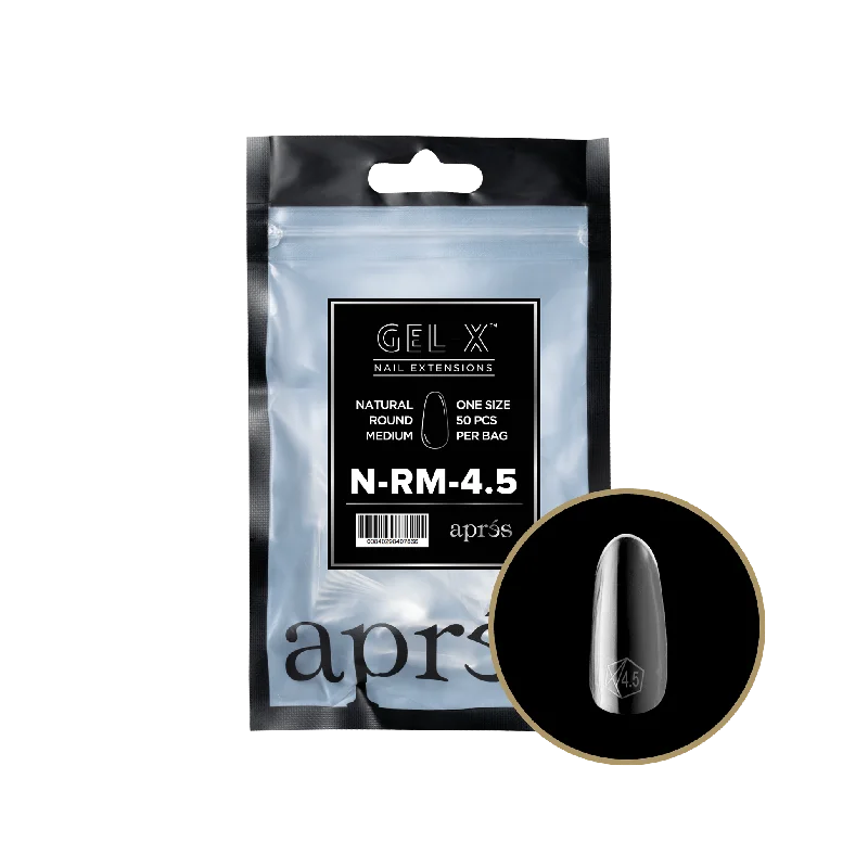 nail repair for bungee jumping-APRES TIP BAG - 4.5 - NATURAL ROUND MEDIUM