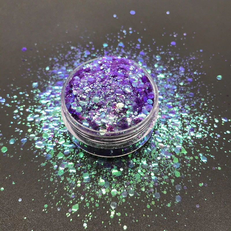 Nail art decoration crystals-Ultra-thin Iridescent Glitter Theme Glitter Powder Mixed Valentine's Day Decoration Christmas PET MSDS DHL OPP Bag Packaging