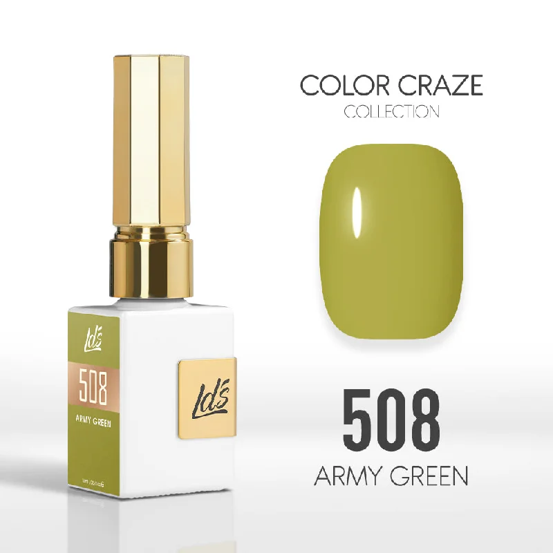 nail polish sunny yellow-LDS Color Craze Gel Nail Polish - 508 Army Green - 0.5oz