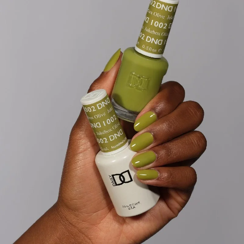 nail polish dance floor-DND GEL 1002 Jukebox Olive