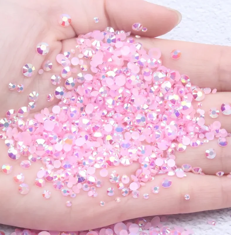 Nail rhinestone low cost-Baby Pink - AB Jelly Rhinestones